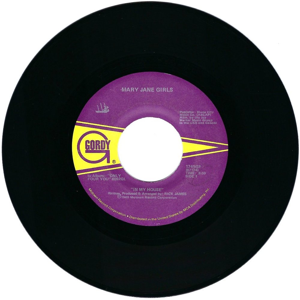 Mary Jane Girls 45 RPM - In My House / Instr. - Gordy 1741GF VG+ Funk '85
